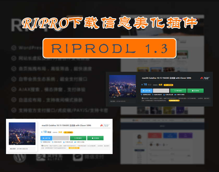 【WP插件】Ripro主题下载信息美化框插件riprodl V1.3.6版-爱资源分享